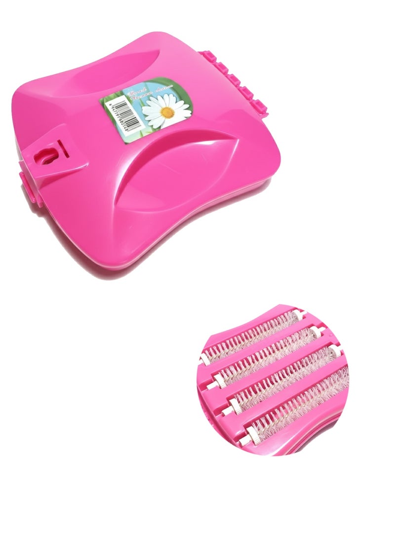 Standard Handheld Carpet Roller Brush with 4 Rollers, Portable Crumb Sweeper and Dust Collector, Manual Table and Rug Cleaning Brush for Sofas, Carpets, and Car Upholstery - Image 1